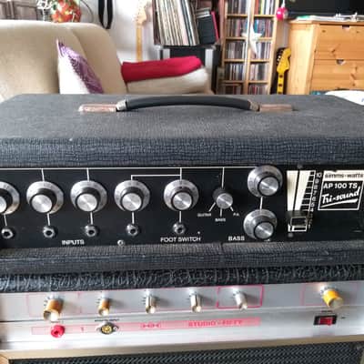 Vintage 1970s Simms Watts AP100TS Tri Sound transistor amp head image 2