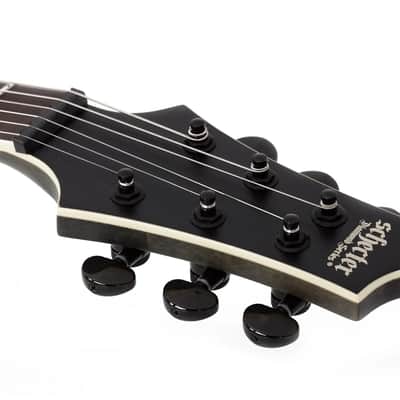 Schecter #1347 Solid Body Electric Guitar with Swamp Ash Body, Maple/Walnut/Padauk Neck, Satin Black 1347-SHC image 5