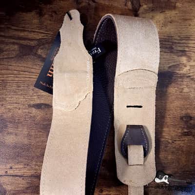 Franklin Strap - 2.5" Original Natural Glove Leather Guitar/Bass Strap (Chocolate/Gold) image 4
