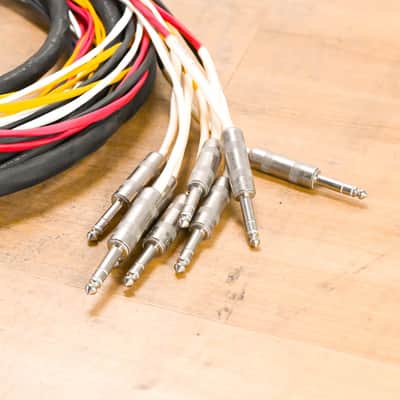 Rapco 8-Channel 1/4" TRS to Dual 1/4" TS Insert Snake - 20' CG011N8 image 2