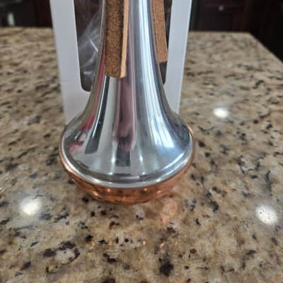 Tom Crown 30TC Trumpet Straight Mute with Copper Bottom 2010s - Silver/Copper image 3