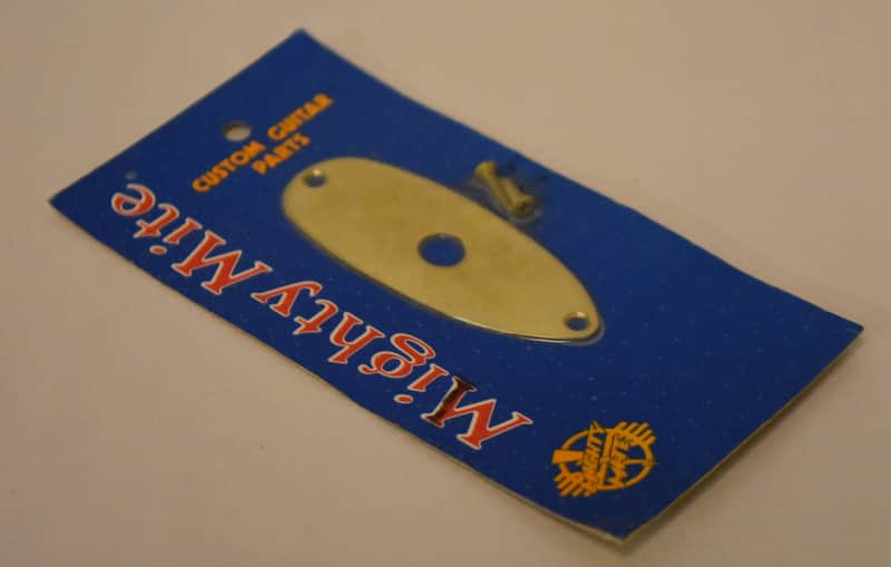 1980s Mighty Mite USA Input Jack Plate Gold Sealed NOS image 1