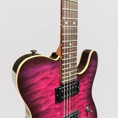 Schecter PT Pro Electric Guitar - Transparent Purple Burst image 6