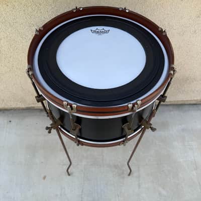 A&F Drum Co. 16x8” Mahogany Club Black snare or mini bass drum image 3