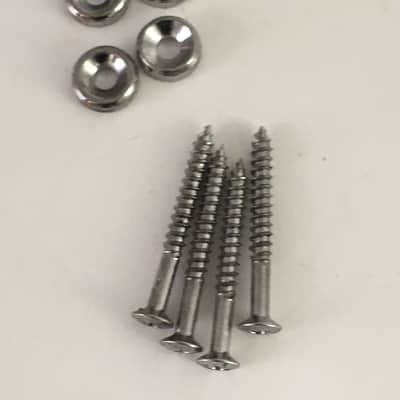 Luthier Parts Neck Screw Ferrules Aged Chrome 2022 Relic image 5