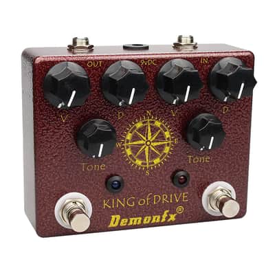 Demonfx King Overdrive DUAL DRIV Boost Distortion Guitar Effect Pedal 4 DIP CA image 1