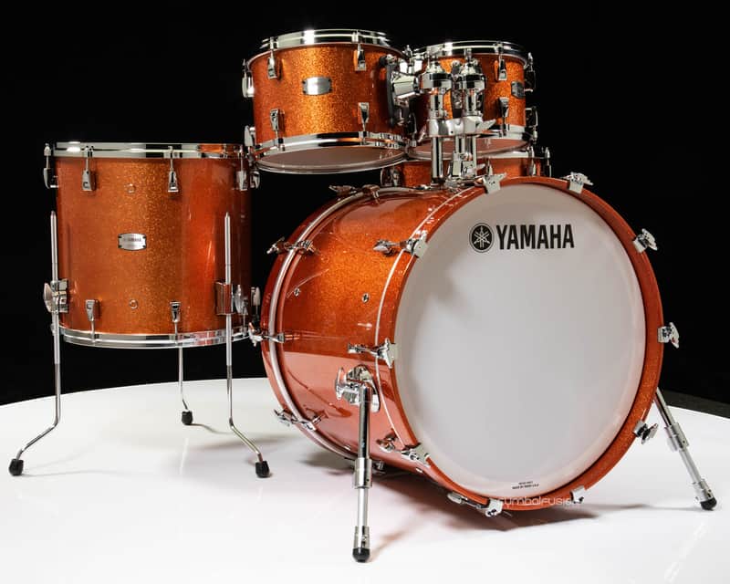 Yamaha Absolute Hybrid Maple 5pc 10/12/14/16/22 Orange Sparkle image 1