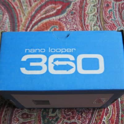 mostly very clean Electro Harmonix EMPTY CARDBOARD BOX + orig Owner's Manual ONLY for Nano Looper 360 (NO pedal, NO power supply, NO warranty / registration paperwork) 2014 (2010s) BOX: cardboard - OUTER AREAS blue / GRAPHIC black & white, white image 10