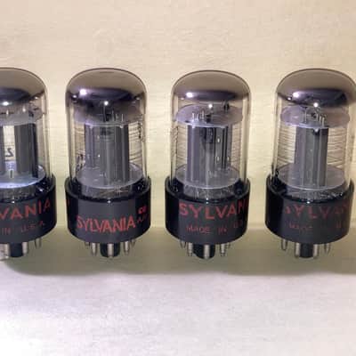 1960's Sylvania 6SN7GTB ECC33 6SN7 Chrome Top Tubes, Closely Matched Quad, NOS/NIB, Tested image 1