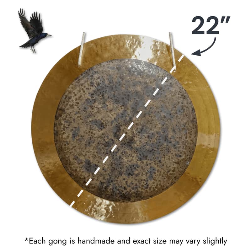 22" (A2-20) Eclipse Gong by Raven Sounds, Handmade Bronze Wind Gong, Free Mallet image 1
