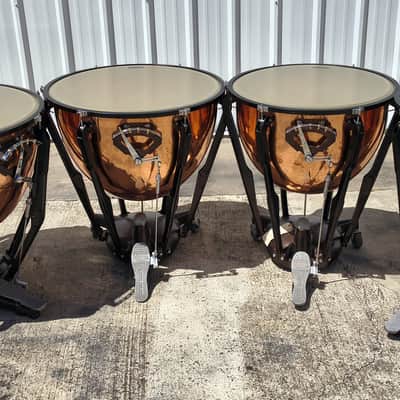 Set of 4 Ludwig Standard Series Polished Copper Timpani with Gauges - 23"/26"/29"/32" image 13