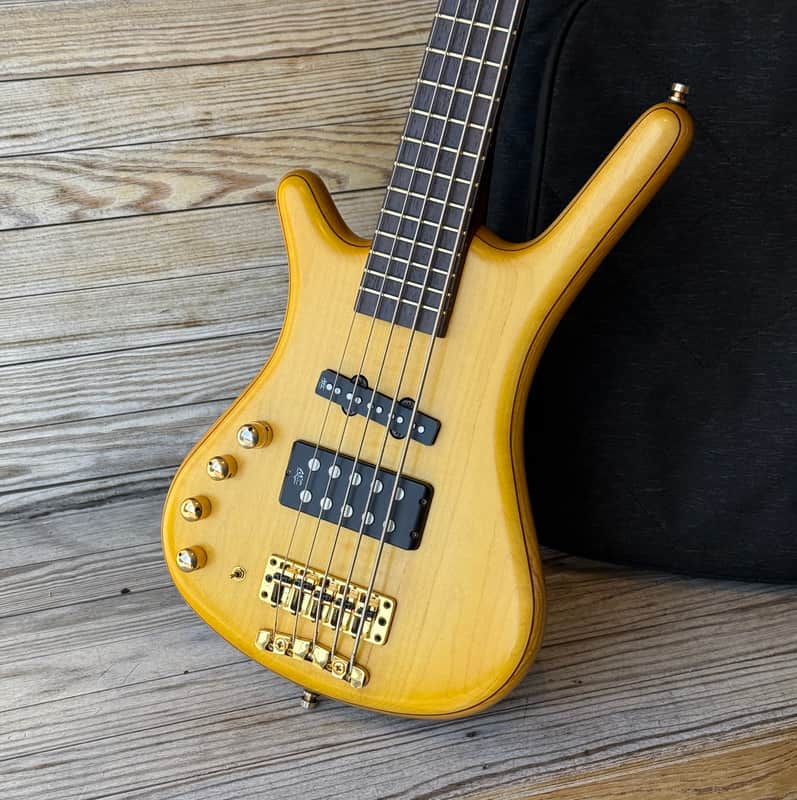 2006 Warwick Corvette FNA Jazzman 5 String with Bag - Honey Violin Oil image 1
