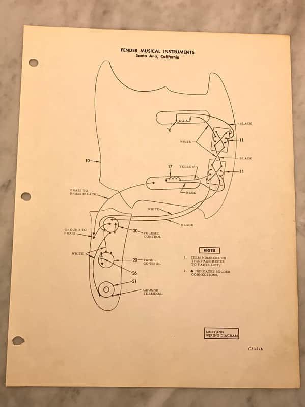 1965 Fender Mustang Wiring Diagram image 1