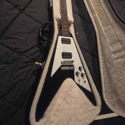 Free Shipping! Gibson Flying V 2007 - Ebony With Hardshell Case image 2