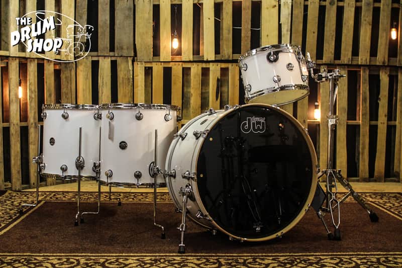 DW Performance Gloss White DrumSet 14x24, 9x12, 16x16 (video demo) image 1
