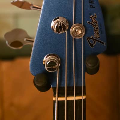 FENDER TONY FRANKLIN ARTIST SERIES P/J FRETLESS 4 STRING BASS LAKE PLACID BLUE WITH CASE- 2020 image 3