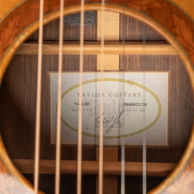 2004 Taylor 714-L30 Limited Edition 30th Anniversary - Natural | USA Grand Auditorium Fallen Leaves Inlays Pickup | OHSC image 18