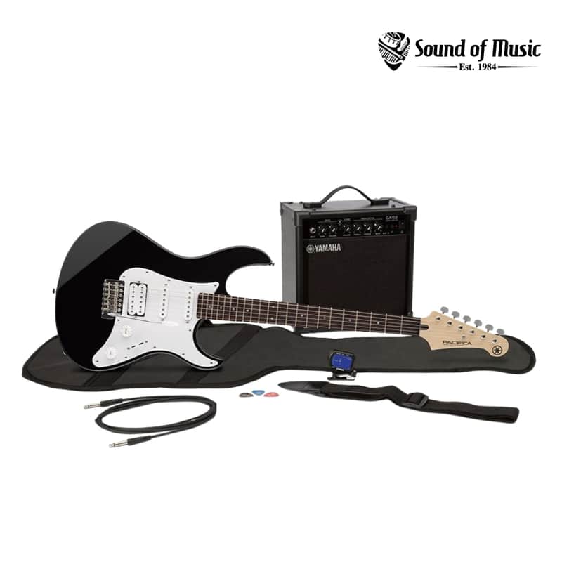 Yamaha GigMaker EG Electric Guitar Pack W/Amp, Cable, Picks, Tuner & Strap - Black image 1