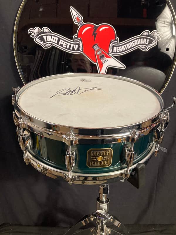 Steve Ferrone's Tom Petty and the Heartbreakers, Gretsch USA Custom- 4x14" "American Drum Series", Snare Drum, Cadillac Green - 2006. SIGNED! image 1