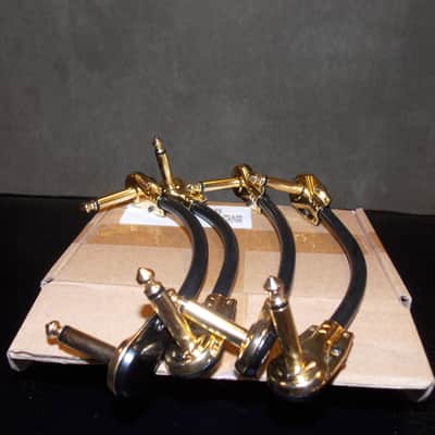 4x Hosa IRG-100.5 Low Profile Flat Pancake 6"Guitar Patch Cables Gold plated New image 1