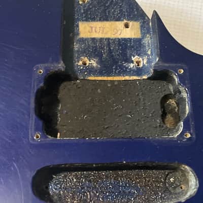 1997 Korean Ibanez RG470 Candy Blue Basswood Guitar Body Floyd Ready image 9