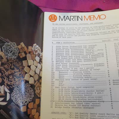 Dick Boak / Mark Campellone letter vintage 1977 Martin catalog guitars parts D28 D45 acoustic dreadnaught 0045 image 3