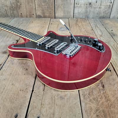 Harley Benton BM-75 DLX Brian May Red Special Replica - Transparent Red image 12