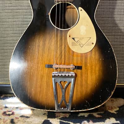 Stella Vintage Small Body Acoustic Blues Box 1940s 1950s - Vintage Sunburst image 1