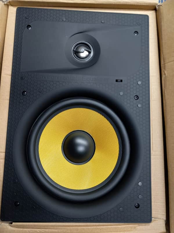IN WALL PLATE SPEAKERS 8" 2 WAY KEVLAR BUTYLENE DEEP EYEBALL ALUMINUM DOMES 12DB CROSSOVERS TREMENDO image 1