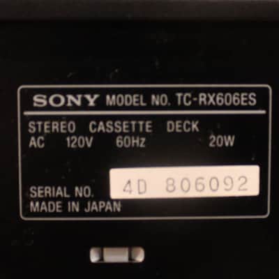 Sony  TC-RX606ES dolby S auto calibrat w/remote- refurbished image 5