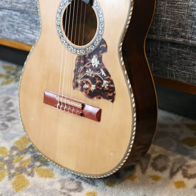 Early 1900's French Parlor Guitar - Mirecourt René Gérome Salon, Gypsy Parlor - Romantic Nylon String image 1