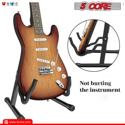 5 Core 6 PCS " A " type Electric Acoustic and Bass Adjustable height Guitar Stands image 8