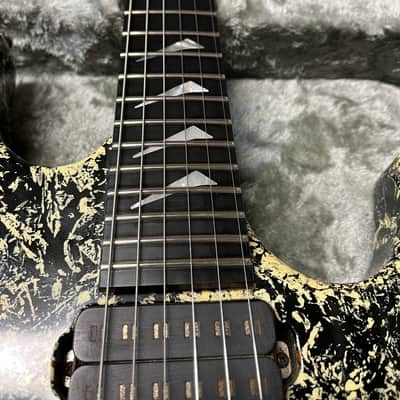 Hamer USA CHAPARRAL ELITE BOOMERANG EBONY RARE MARBLE FINISH GERMAN SCHALLER FLOYD 1990 - Marble rare image 5