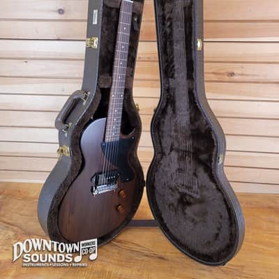 Gibson Charlie Starr Les Paul Junior with Historic LPJ "Gator Skin" Hard Case - Dark Walnut image 8