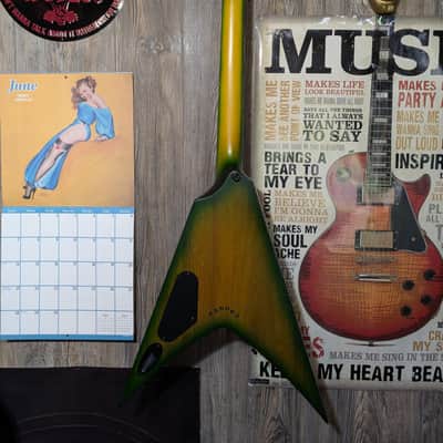 Solar Guitars V2.6LB 2023 - Lime Burst Matte image 7