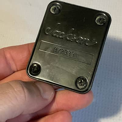 2000's Made in Japan Jackson DKMGT & Dinky Guitar Factory Black Neckplate & Screws image 2