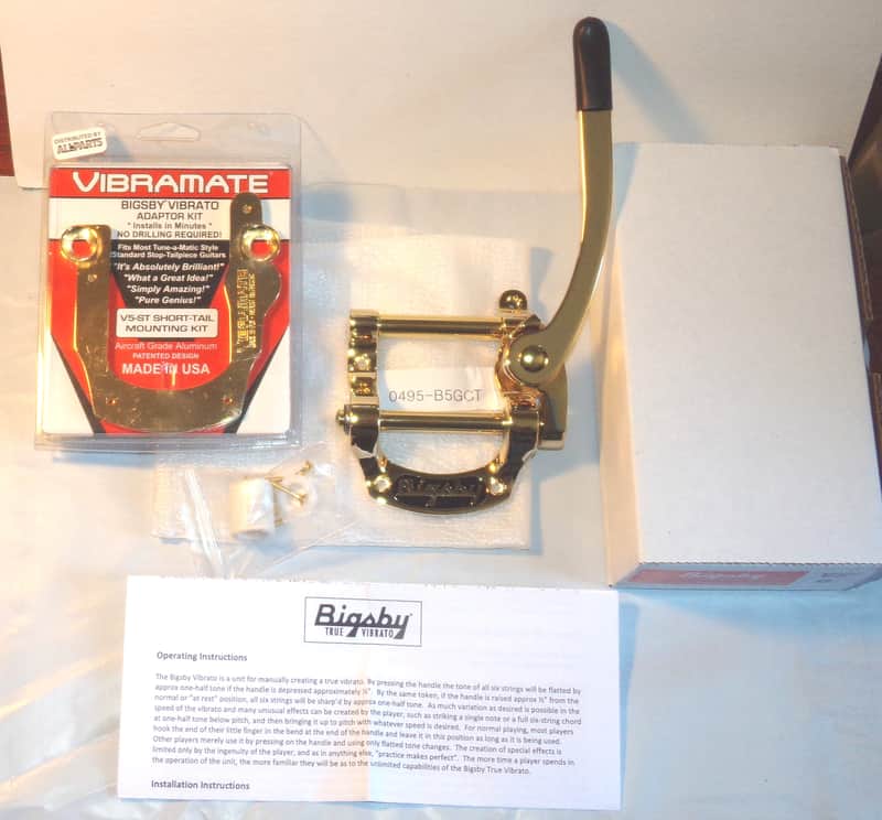 Bigsby® B5G & Vibramate V5G-Short Tail Mount Kit~GOLD~Gibson SG~Tighter Spaced PG`s~USA~Brand New image 1