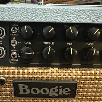 Mesa Boogie Mark Five:25 2-Channel 25-Watt Tube Amp Head - Custom Baby Blue Bronco & Tan Grille (Excellent Condition) image 3