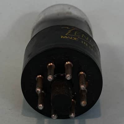 Vintage Sylvania 6SN7GTA Zenith Black Plate Chrome Top Tube Valve! T540 image 6