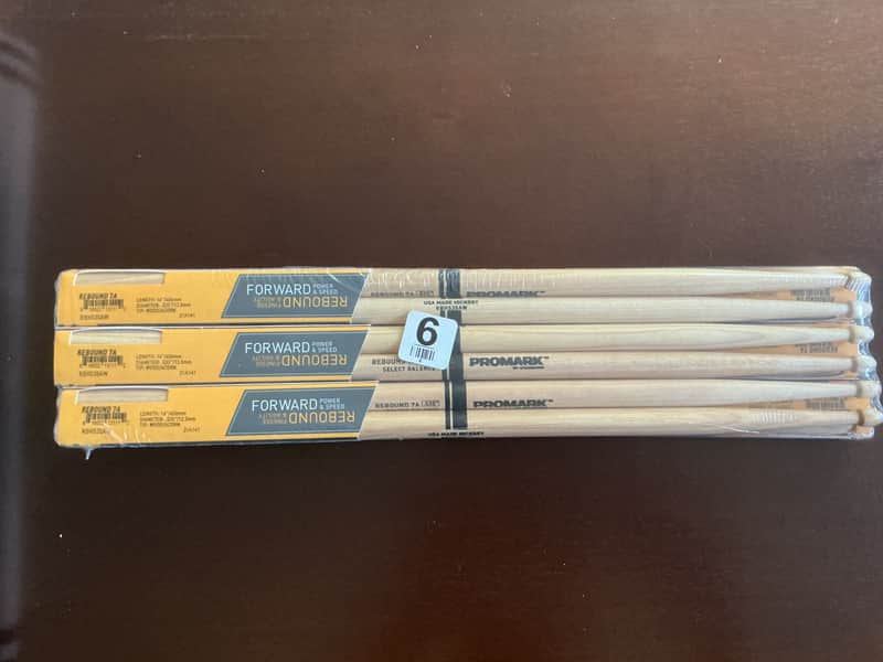 Pro-Mark RBH535AW Rebound 7A .535" Hickory Acorn Wood Tip Drum Sticks - Natural image 1