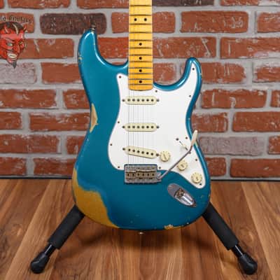 Fender Custom Shop 2017 Limited NAMM 64 Stratocaster Relic 2017 Ocean Turquoise Over Gold w/OHSC image 1