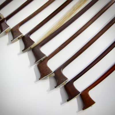 German Violin Bows Various Makers High Quality 4/4, 7/8, & 3/4 Sizes Lot of Twelve(12) Circa-1900s-Brown image 14