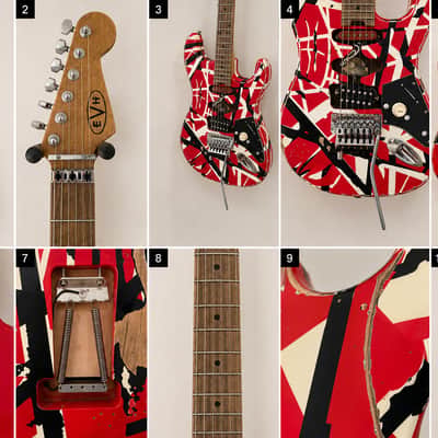 EVH Striped Series Frankie (2020) MINT CONDITION - Red, White, Black Stripes Relic image 10