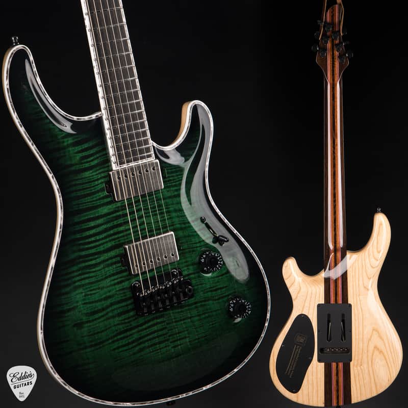 2024 - Mayones Regius Core V24 6 - Transparent Dirty Green Burst Gloss image 1