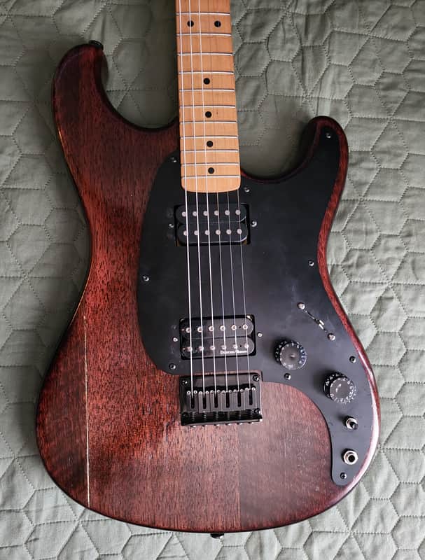 1981 Ibanez Blazer  string thru Brown with gigbag image 1