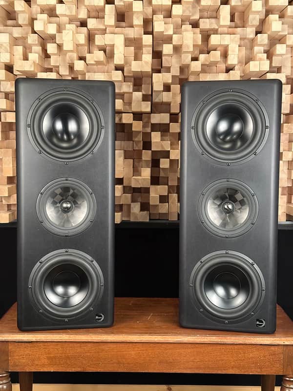 Ex Machina Quasar MKII 3 Way Studio Monitors (Pair). MINT! image 1