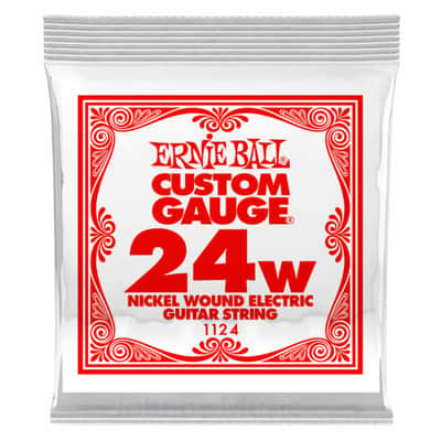 .024w Custom Gauge Electric Guitar Single String Nickel Plated Wound On Tin Plated Steel Hex Core image 1