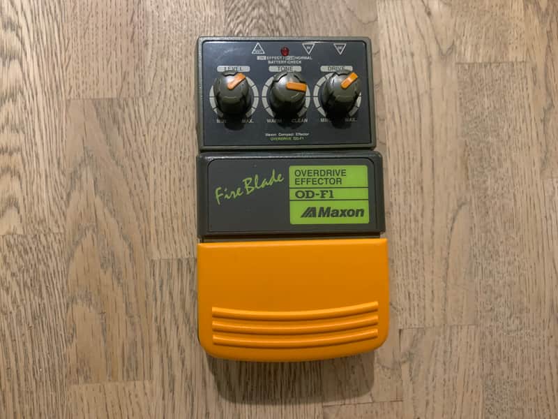 Maxon Fire Blade OD-F1 オーバードライブ Maxon OD-F1 Fire Blade Overdrive Effector, Made in Japan, Vintage