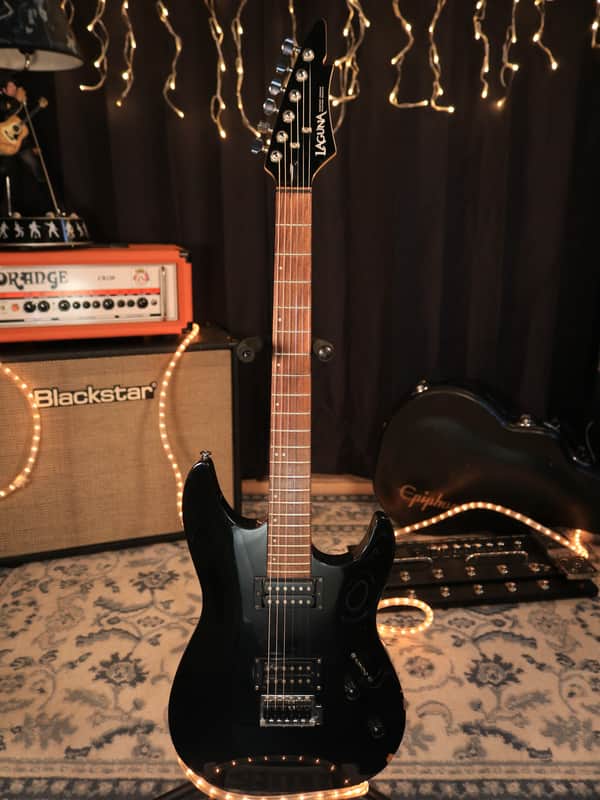 Laguna LE 122  Black HH 2008 Dual humbucker basswood , Rosewood fretboard,  Maple neck image 1