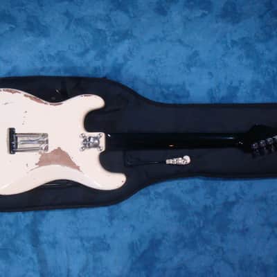 Custom Strat Nitro White Relic "Stars & Skull" 2018 image 19